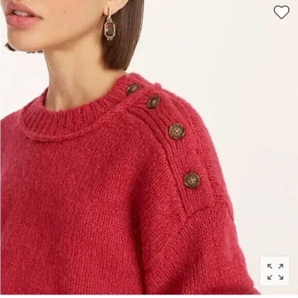 J Crew Pullover Sweater M Brown Wool Alpaca Oversized Chunky cabincore - Picture 14 of 14